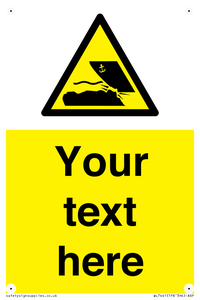 Custom Warning submerged objects in watercraft areas